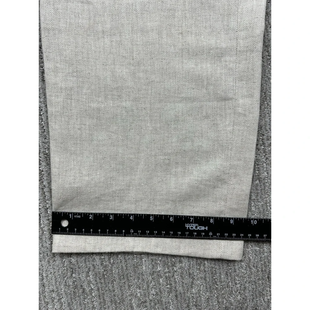 Vintage Polo Ralph Lauren Pants Men 38x34 (Fit 38x29) Beige Linen Double Pleated